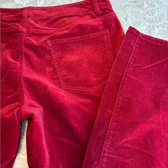 Talbots Signature Deep Red Velvet Jeans~10 - Picture 4 of 5